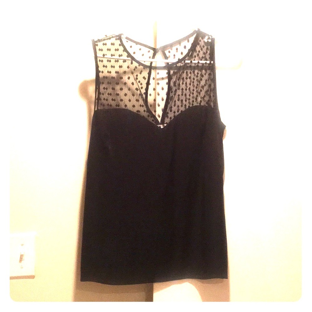 Beautiful black top with lace.